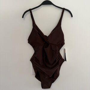 NWT Tahari One Piece Swimsuit with Cutouts and Adjustable Straps Size Medium